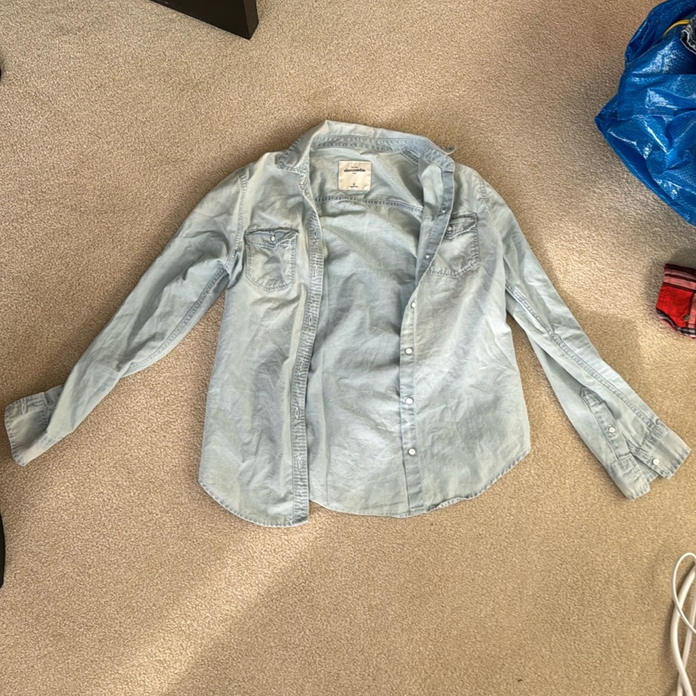 abercrombie kids light jean jacket